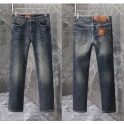 로* 피아나 로고자수 워싱스판 데님진 수입최고급