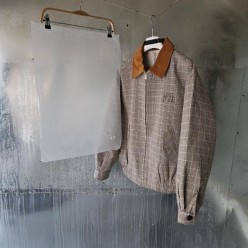 미*** 체크 더블 위브 자켓