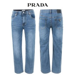 프** 블루 쿨터치데님 세미와이드 히든밴드 팬츠