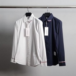 톰* 카라라인 소매삼선 셔츠