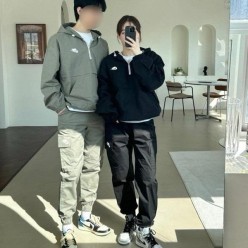 나** 코튼아노락후드 카고조거 세트