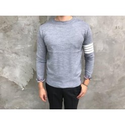 톰* 사선 캐시미어 라운드 니트