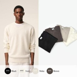 아* 드 꾀흐 까마이외 자수 V넥 울 스웨터 (남성)