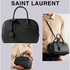 생** 그레인 가죽 소재 SAC DE JOUR 보스턴 백 스몰 블랙 풀박스