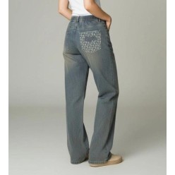 디* 포켓 포인트 밴딩 워싱데님 와이드핏 수입풀(남녀공용) 봄제품