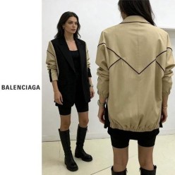 발**** 모르빈 오버핏 배색자켓