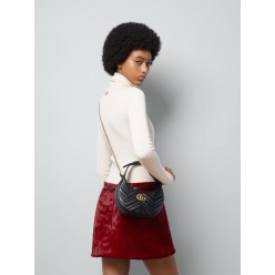 구* GG 마몽 하프문 쉐이프 미니백 블랙