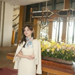 루* 써클 로고 스카프