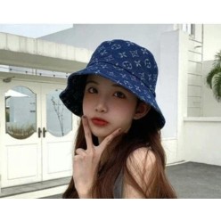 루* 모노그램 데님 자가드 버킷햇 수입