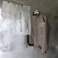 루* 모노그램 울 해링턴 블루종