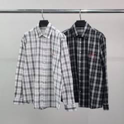 메* 마르지엘라 레드넘버 오버 체크 셔츠