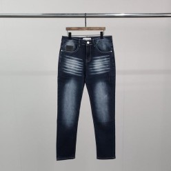 로** 그래픽 아나그램 워싱 청바지