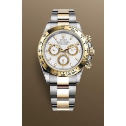 로** 데이토나 화이트다이얼 콤비