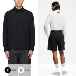 루* 모노그램 로고 자수 셔츠