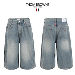 톰* 연청 8부 사이드핀턱 버뮤다 팬츠