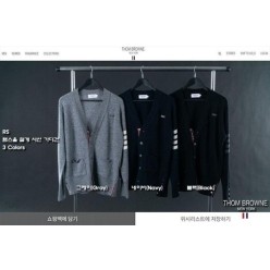 톰* 램스울 절개 사선 가디건