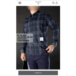 톰* 그로그랭 체크 스판 셔츠