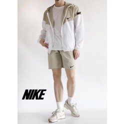 나** 배색 바람막이반바지세트