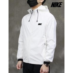 나** 후드 우븐 재킷 바람막이