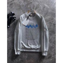 블루 타이포 아웃라인 맨투맨