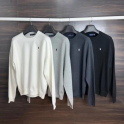 폴* 플래그 라운드 긴팔 니트