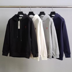 아* 스몰하트자수 코튼 후드티