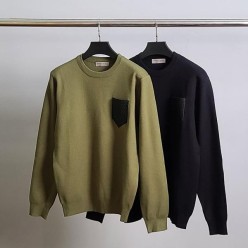 보** 패턴포켓 캐시미어 니트