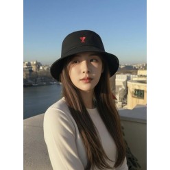 아* A 하트자수 버킷햇