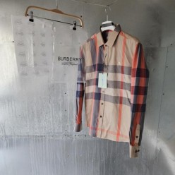 버** 체크 셔츠