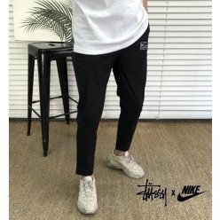나** X 스** 린넨 워시드 플리스 밴딩팬츠