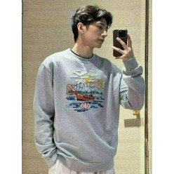 루* 피싱보트자수 맨투맨