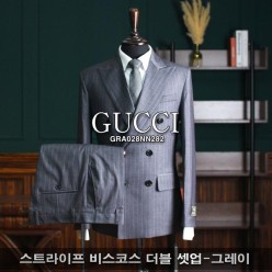 구* 스트라이프 비스코스 더블 셋업