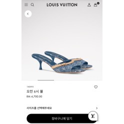 루* 모노그램 데님 6AM 뮬