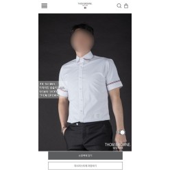 톰* 카라라인 숏슬리브 셔츠