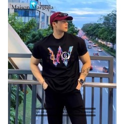 메* 마르지엘라 W페인트 로고 반팔티셔츠
