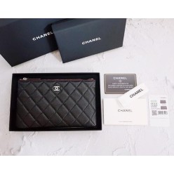 샤* 고급 박스 캐비어 파우치 클러치 금장 스몰