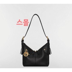 디* Voyage 스몰 백 블랙 플랫 매크로까나쥬 그레인 송아지 가죽