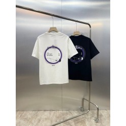 스* 퍼플 일식 프린트 반팔티셔츠