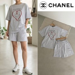 샤* 하트 로고 오버핏 하프 셋업 ☆여성용☆