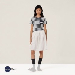 미*** 스트라이프 포켓 티셔츠