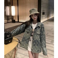 루* 인디고 모노그램 엠보 워싱 버킷햇 ✔수입