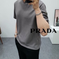 프** 트임넥 엠보 반팔티셔츠