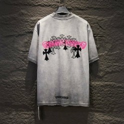 크* 핑크 로고 티셔츠