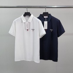 톰* 로고자수 반팔 카라티