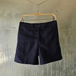 띠** 린넨 반바지 (네이비)