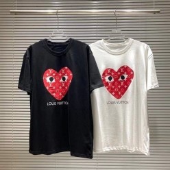 꼼* x 루* 하트 모노그램 반팔