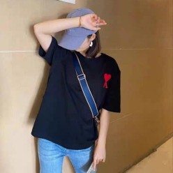 아* 빅하트 자수 라운드 반팔 (여성용)