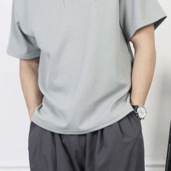라*** 쿨 와플 카라 니트 반팔