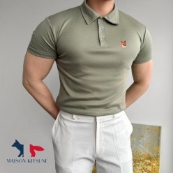 메* 키츠네 브라운폭스헤드 베이직 머슬핏 반팔 카라티