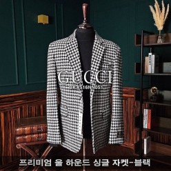구* 프미리엄 울 하운드 싱글 자켓